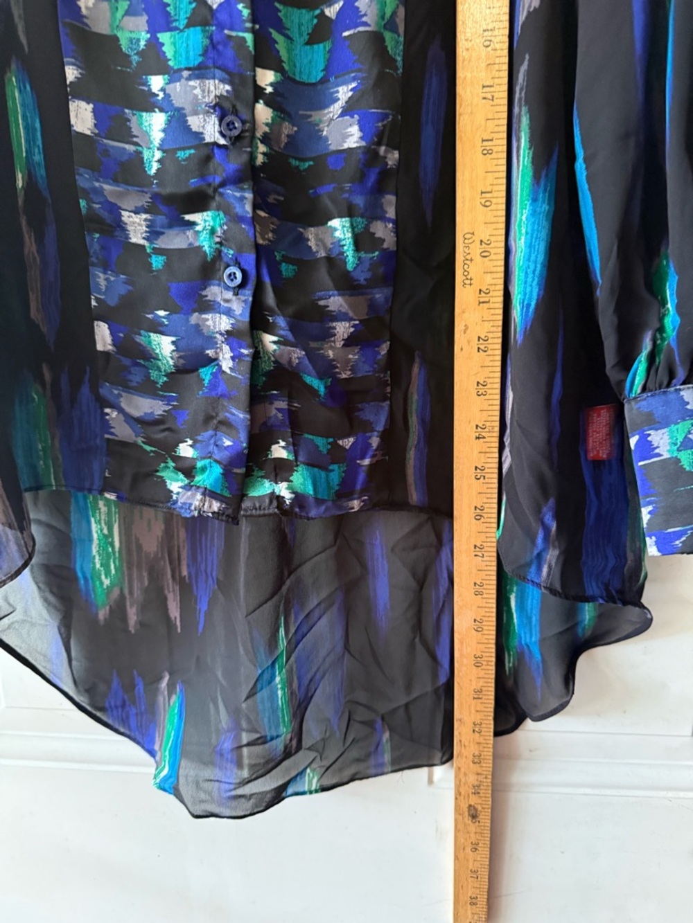 Kirna Zabete x Target Chiffon Button-Up Tunic Blouse Abstract - Picture 5 of 7